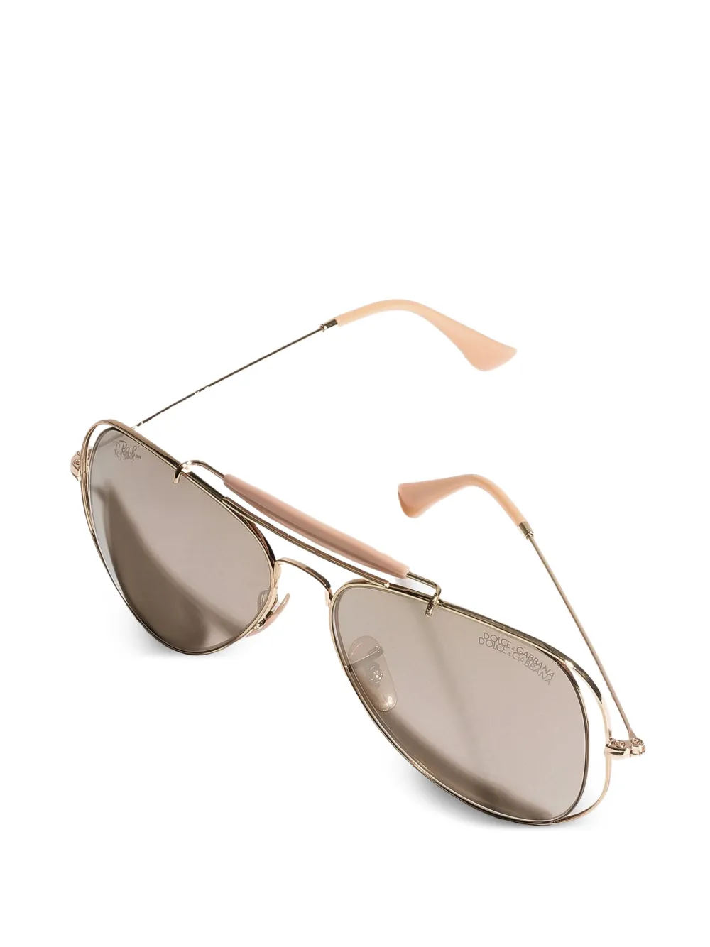 Dolce & Gabbana Eyewear x Ray-Ban zonnebril met piloten montuur Goud