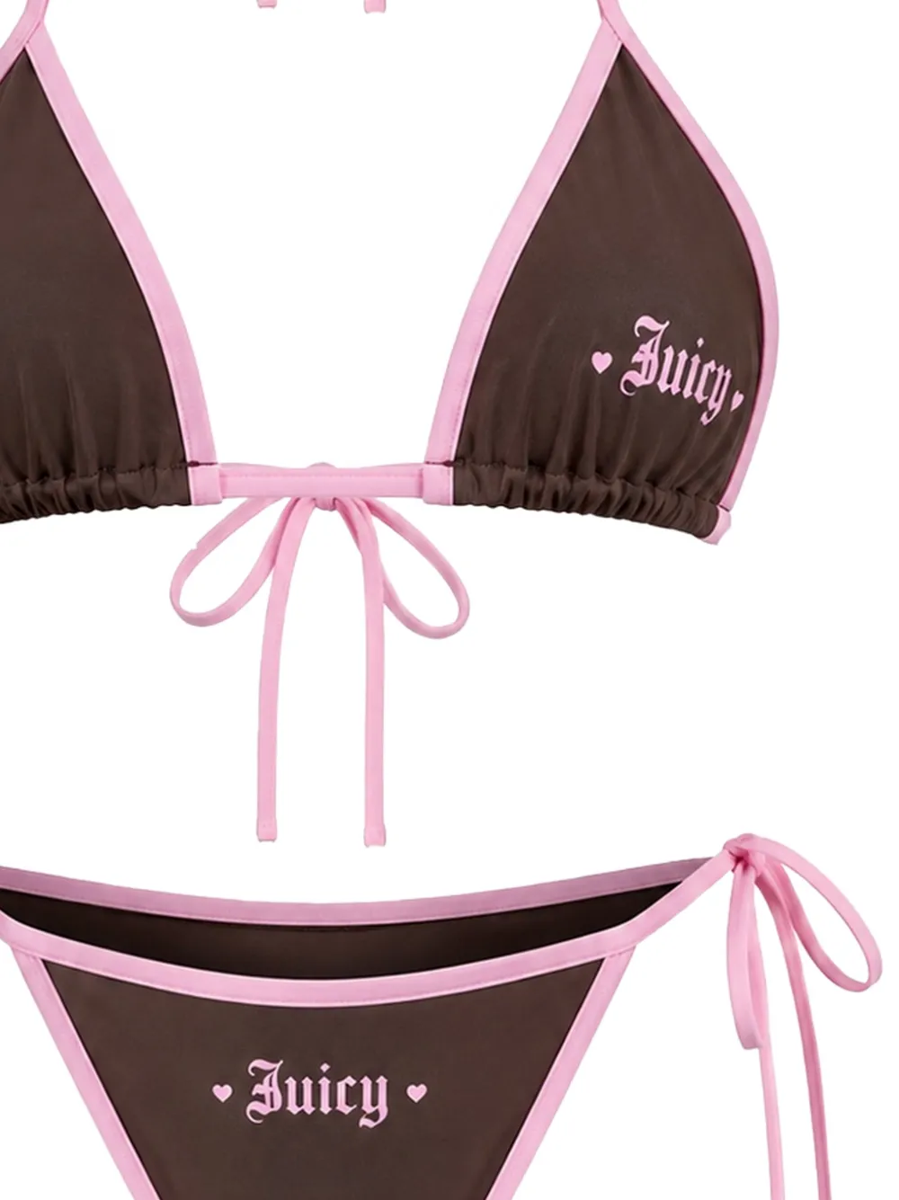 Juicy Couture Bikini met logoprint Bruin