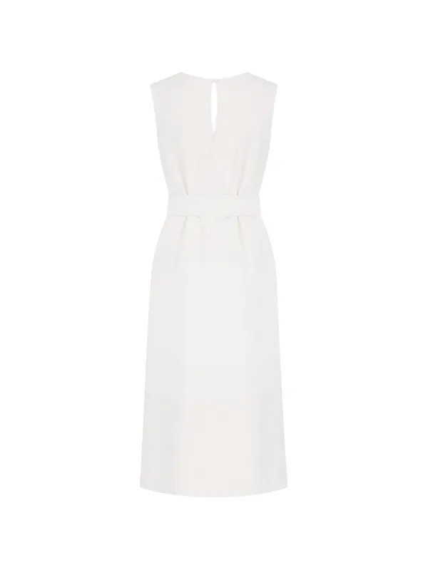 calvin klein white cocktail dresses Calvin Klein Women's Long Sleeve V-Neck Puff Sleeve Solid Sheath Dress
