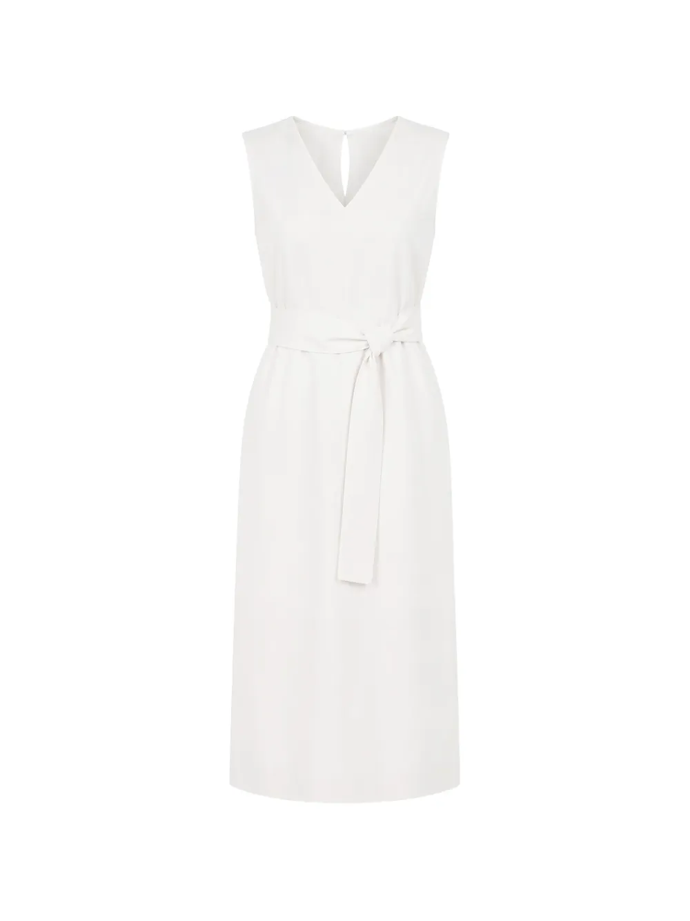 Calvin Klein belted V-neck dress - Weiß
