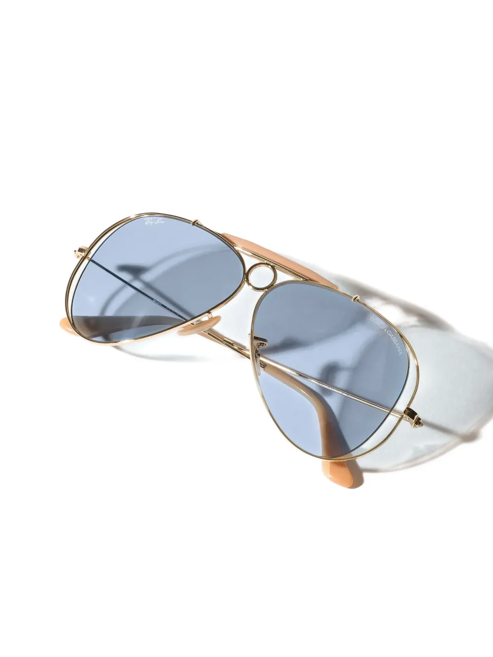 Dolce & Gabbana Eyewear x RAY-BAN zonnebril met piloten montuur Goud