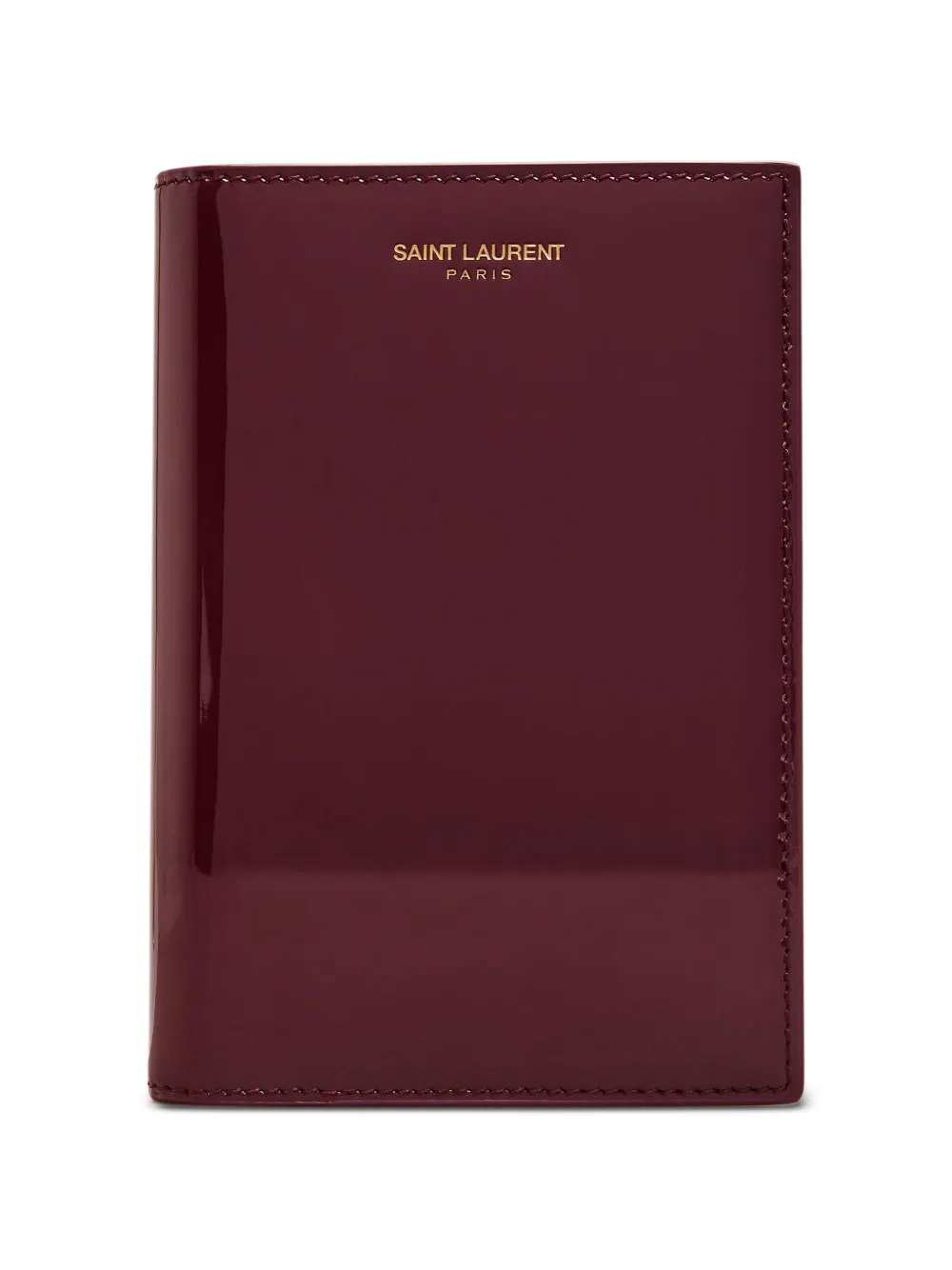 Saint Laurent patent leather passport holder - Rot