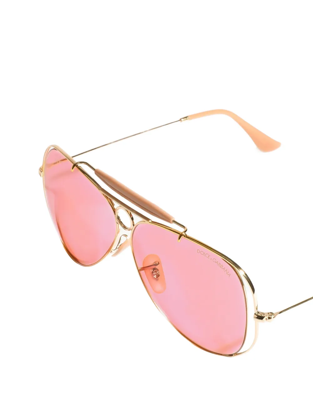 Dolce & Gabbana Eyewear x Ray Ban zonnebril met piloten montuur Goud