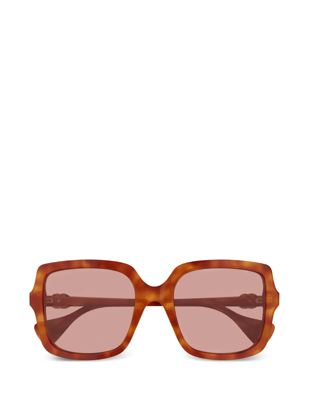 Gucci Eyewear Double G oversized-frame sunglasses - Marrone