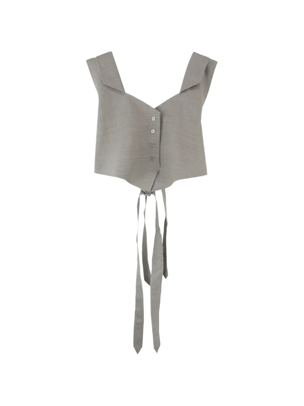 SONIA CARRASCO halterneck raw-cut waistcoat - Grau