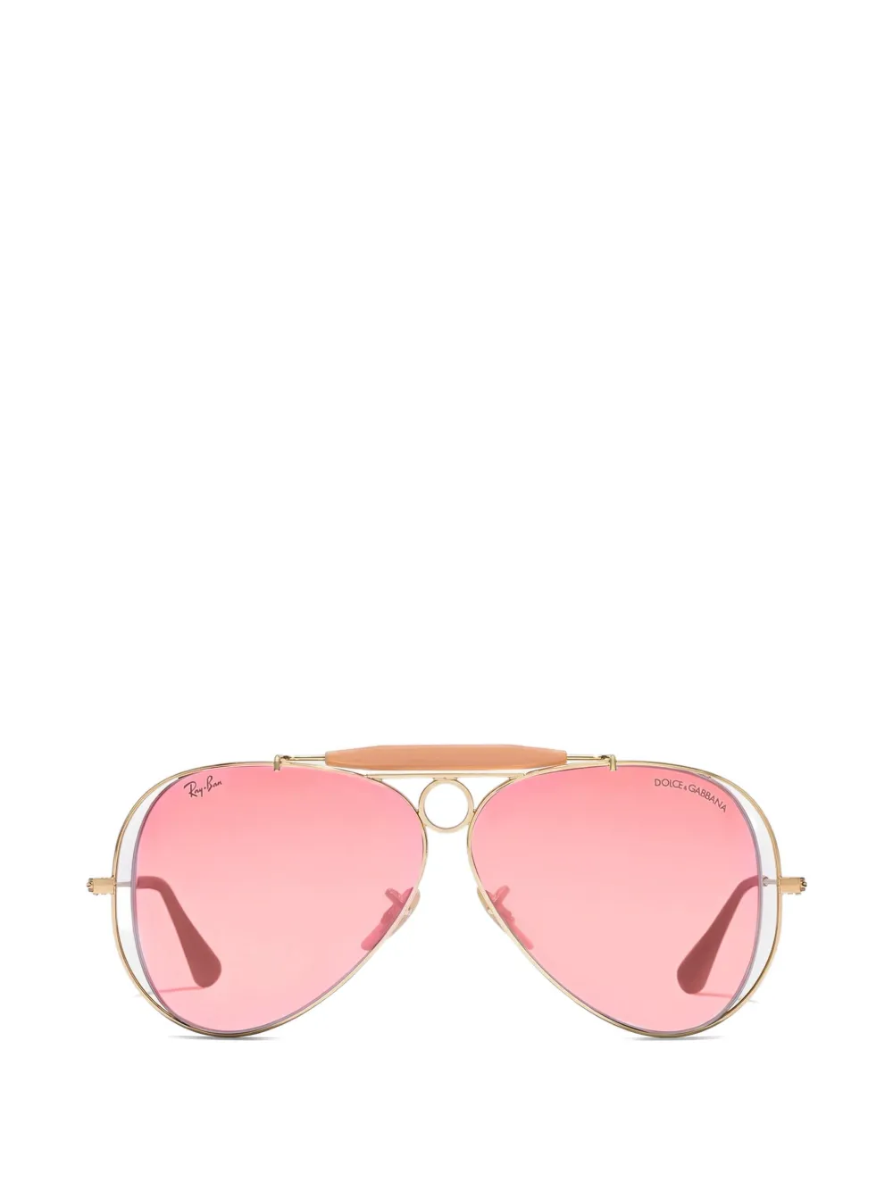 Dolce & Gabbana Eyewear X Ray-Ban double-frame pilot sunglasses - Oro