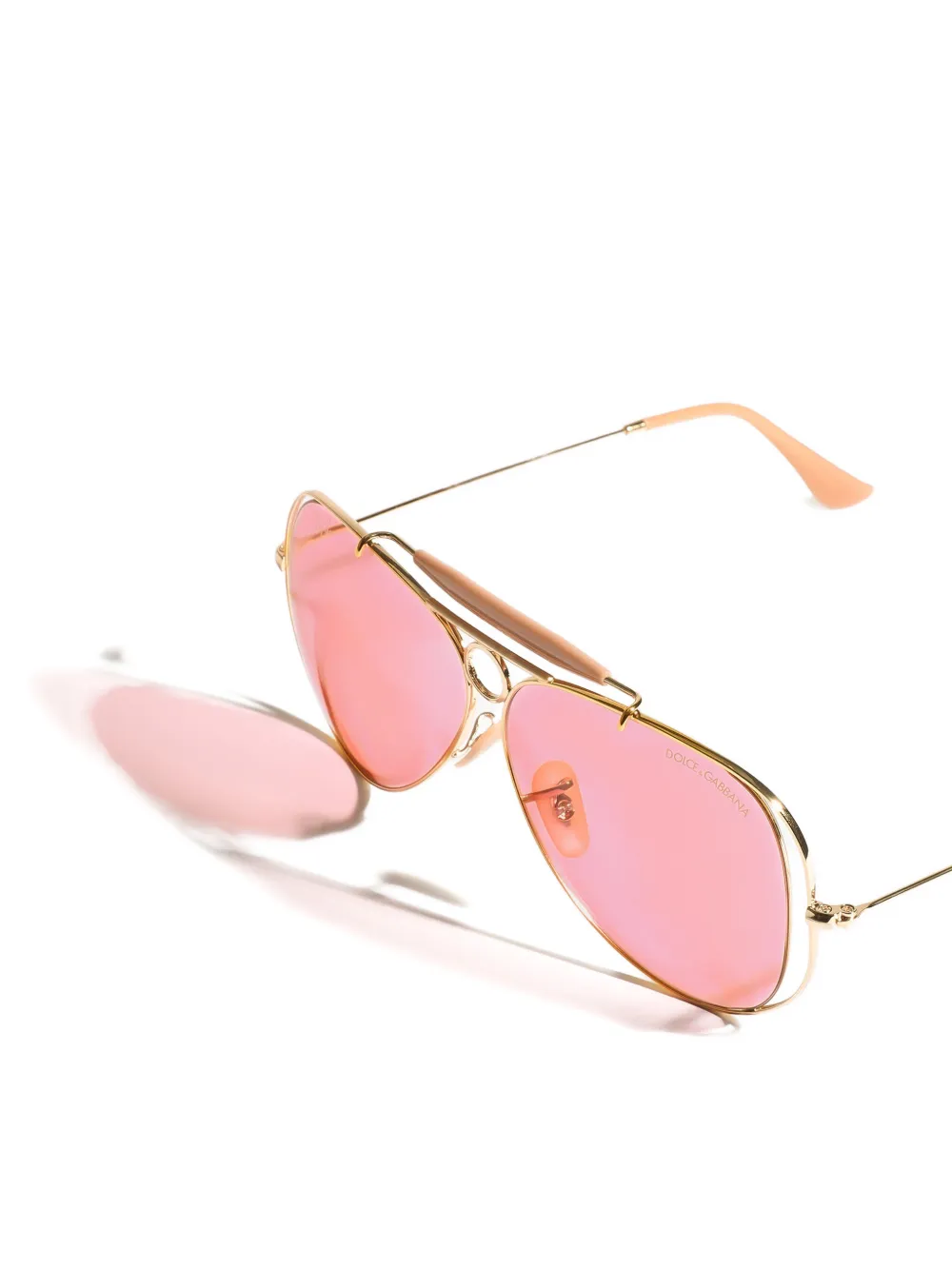 Dolce & Gabbana Eyewear x Ray-Ban zonnebril met piloten montuur Goud
