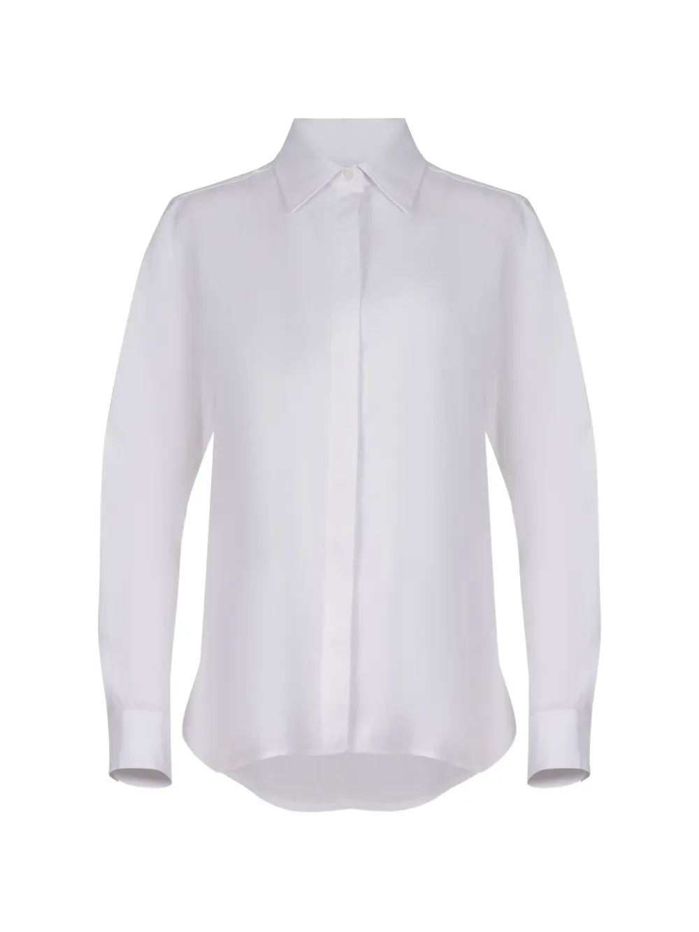 Max Mara long-sleeve button-up shirt - Weiß