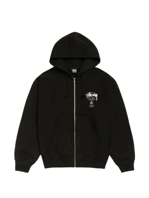 Stüssy World Tour zip-up hoodie