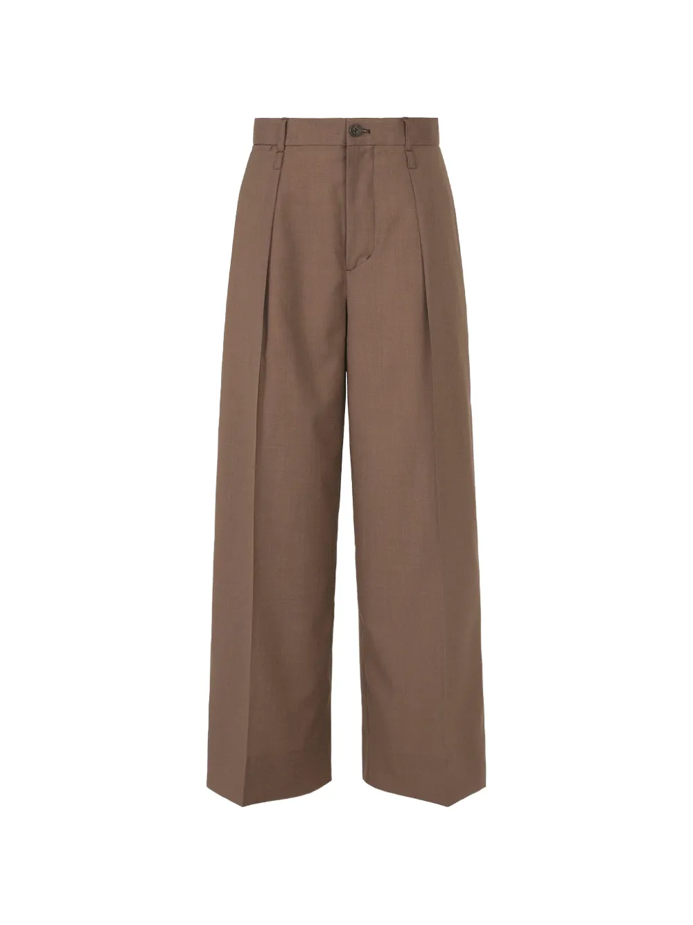 Issey Miyake pleated wide-leg trousers - Marrone