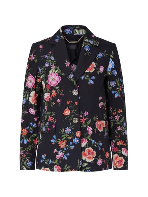 LIU JO floral-print hammered-button blazer