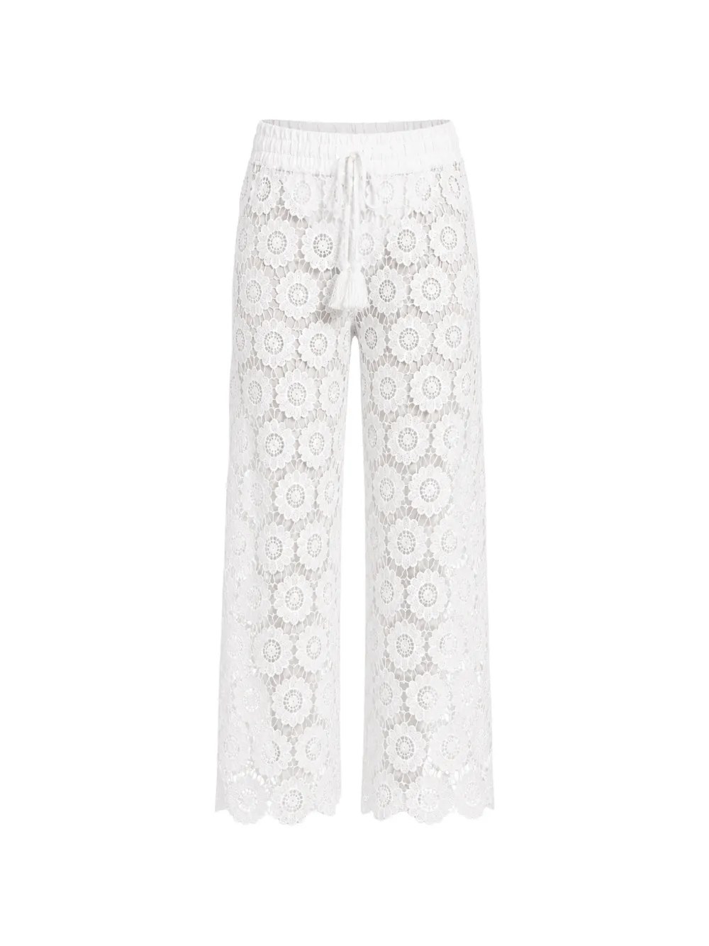 Seafolly Secret Garden floral-lace trousers - Bianco