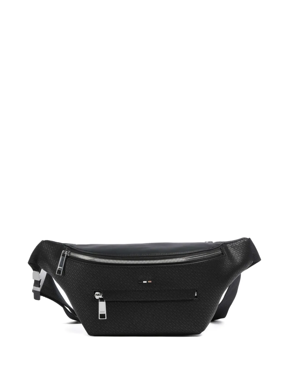 BOSS logo-patch zip-fastening belt bag - Nero