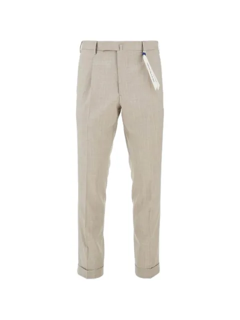 Santaniello textured turn-up trousers