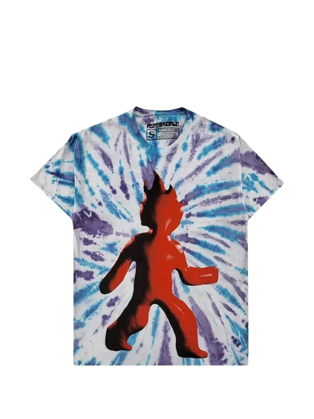 Travis Scott tie-dye graphic-print T-shirt - Bianco