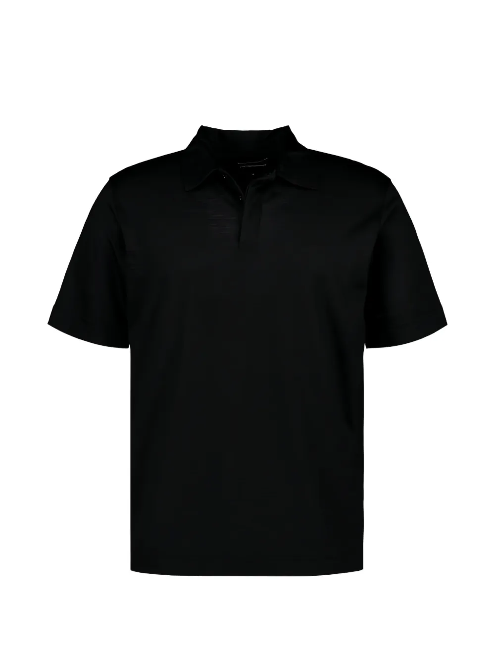 Emporio Armani Polo in lana con logo - Nero