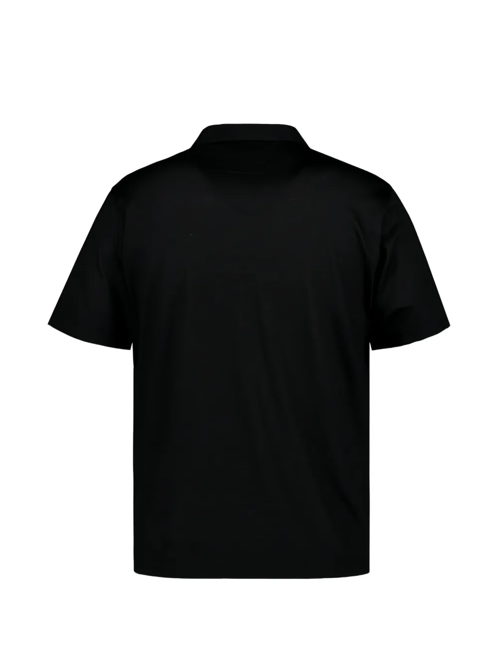 Emporio Armani Wollen poloshirt met geborduurd logo Zwart