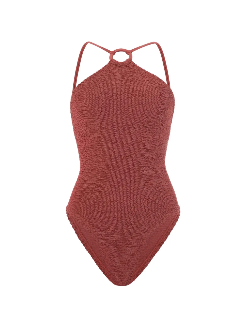 Hunza G crinkle-effect swimsuit - Rosa