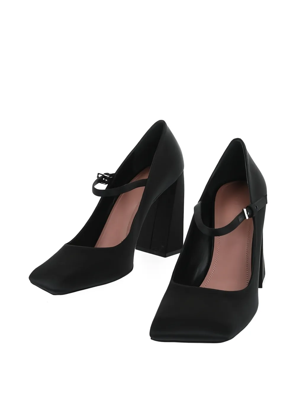 Amina Muaddi Charlotte Mary Jane heeled pumps Zwart