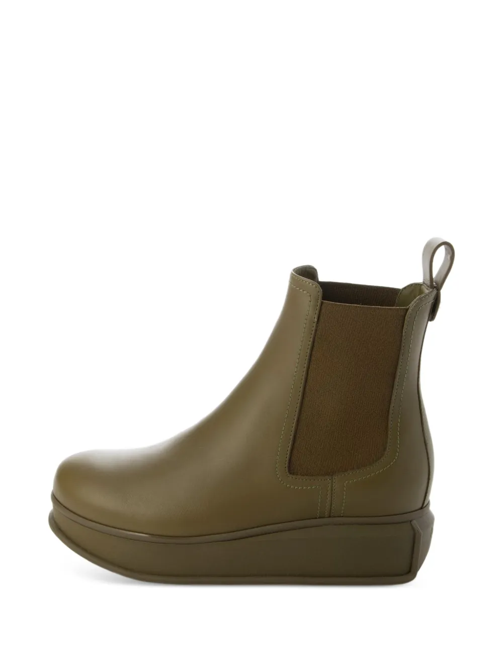 Ferragamo elasticated-panel pull-tab boots Groen