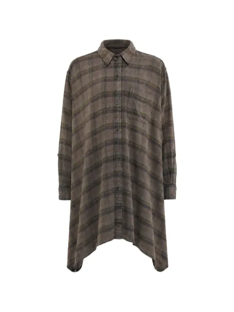 R13 plaid draped shirt