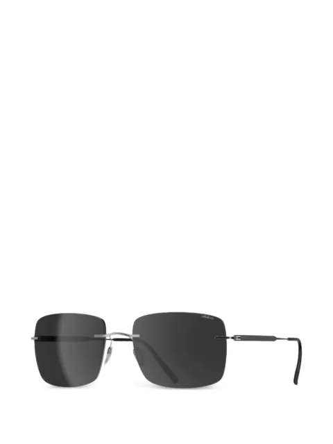 Silhouette rimless rectangle-frame sunglasses