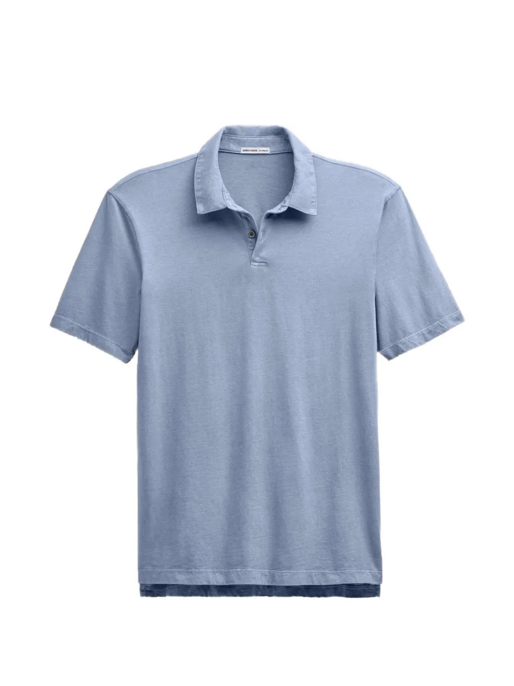 James Perse suede-effect jersey polo shirt - Blu