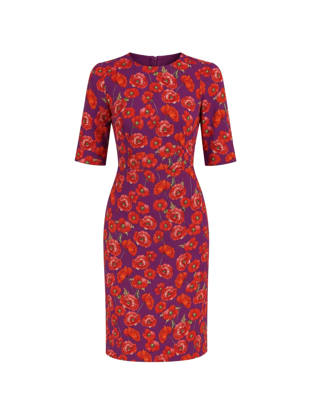 Dolce & Gabbana Abito midi Poppy a fiori - Viola