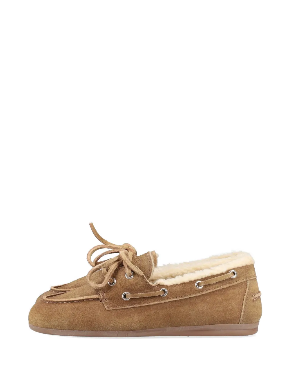 Posa shearling-lined boat shoes - Toni neutri