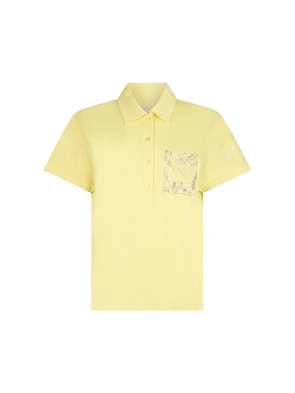 LIU JO embellished-pocket polo shirt - Giallo