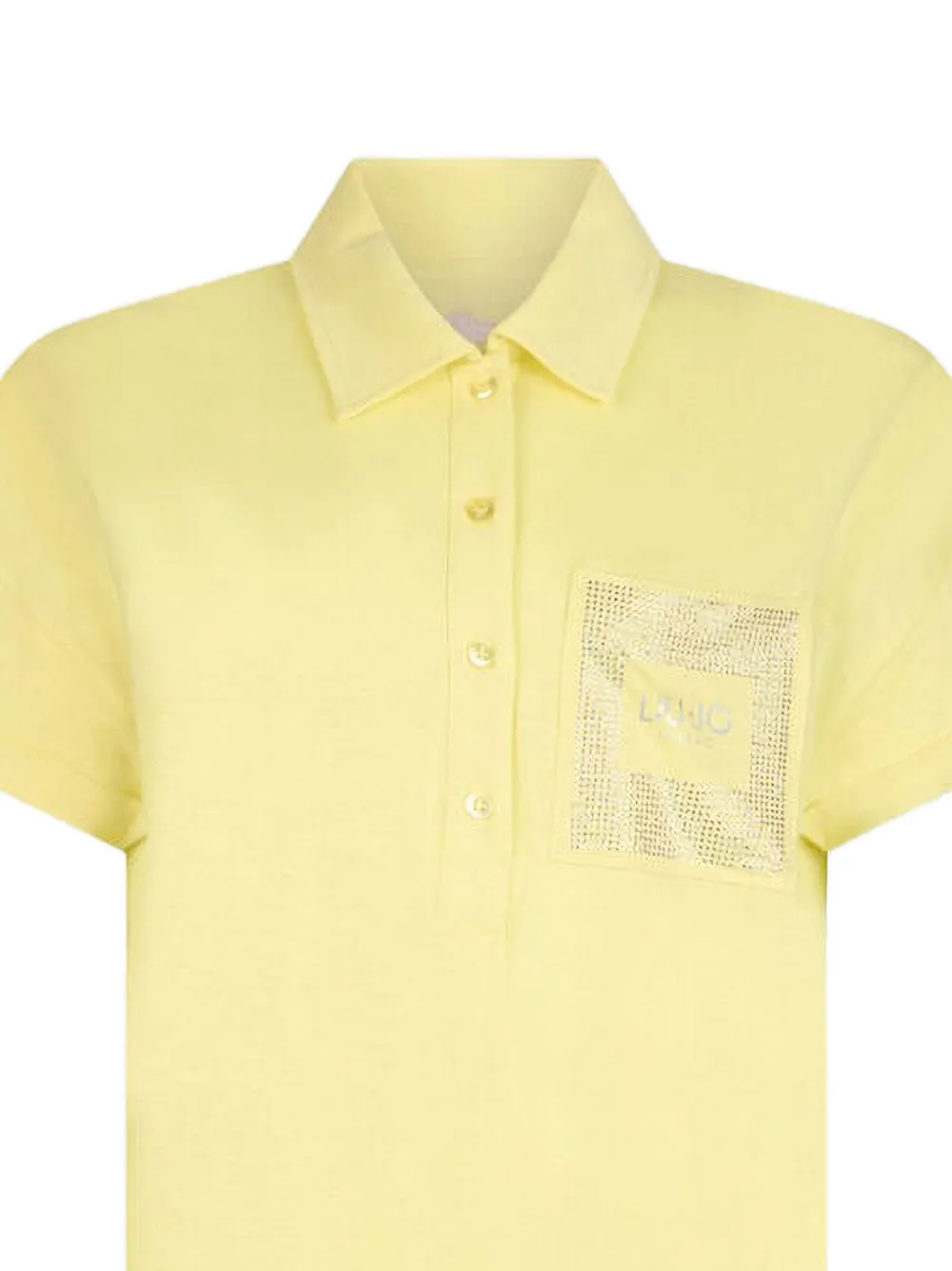 LIU JO Poloshirt met verfraaide zak Geel