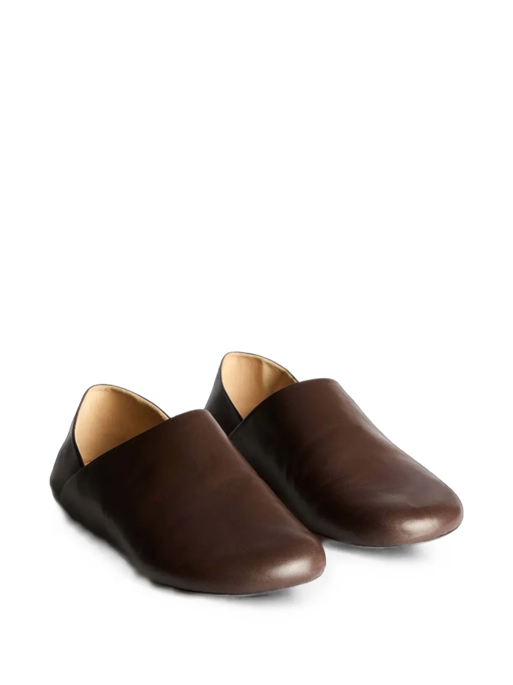 JW Anderson Mocassini in pelle con punta tonda - Marrone
