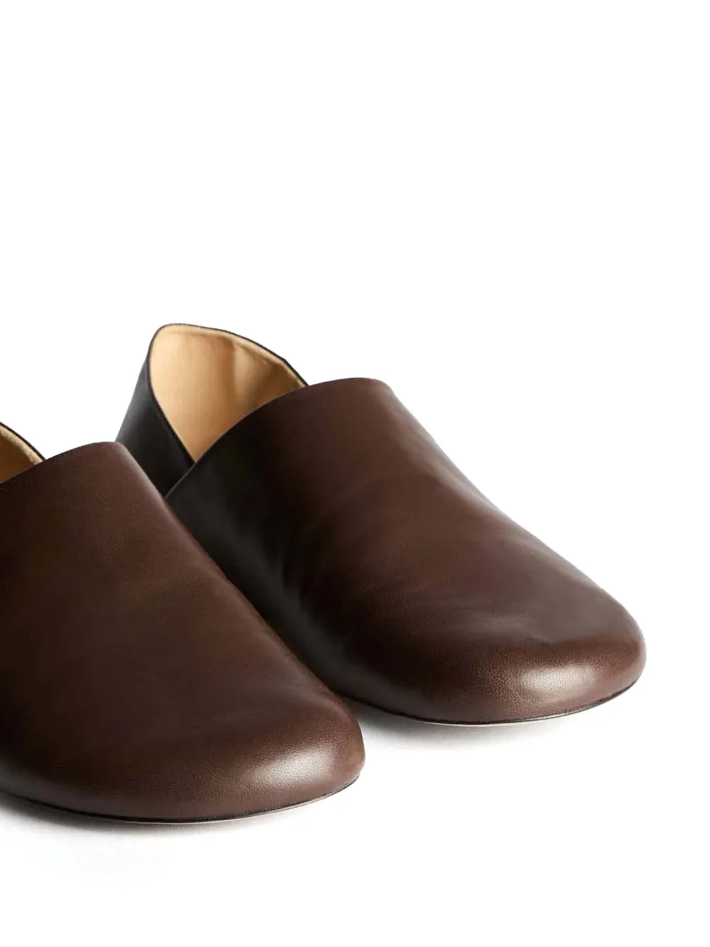 JW Anderson Round-toe Leather Loafers in Brown, view 2