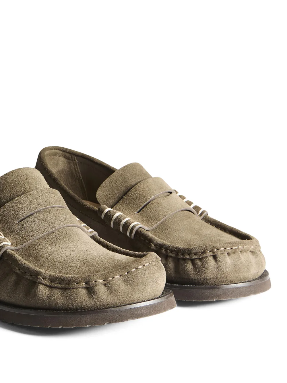 JW Anderson whipstitch penny loafers Beige