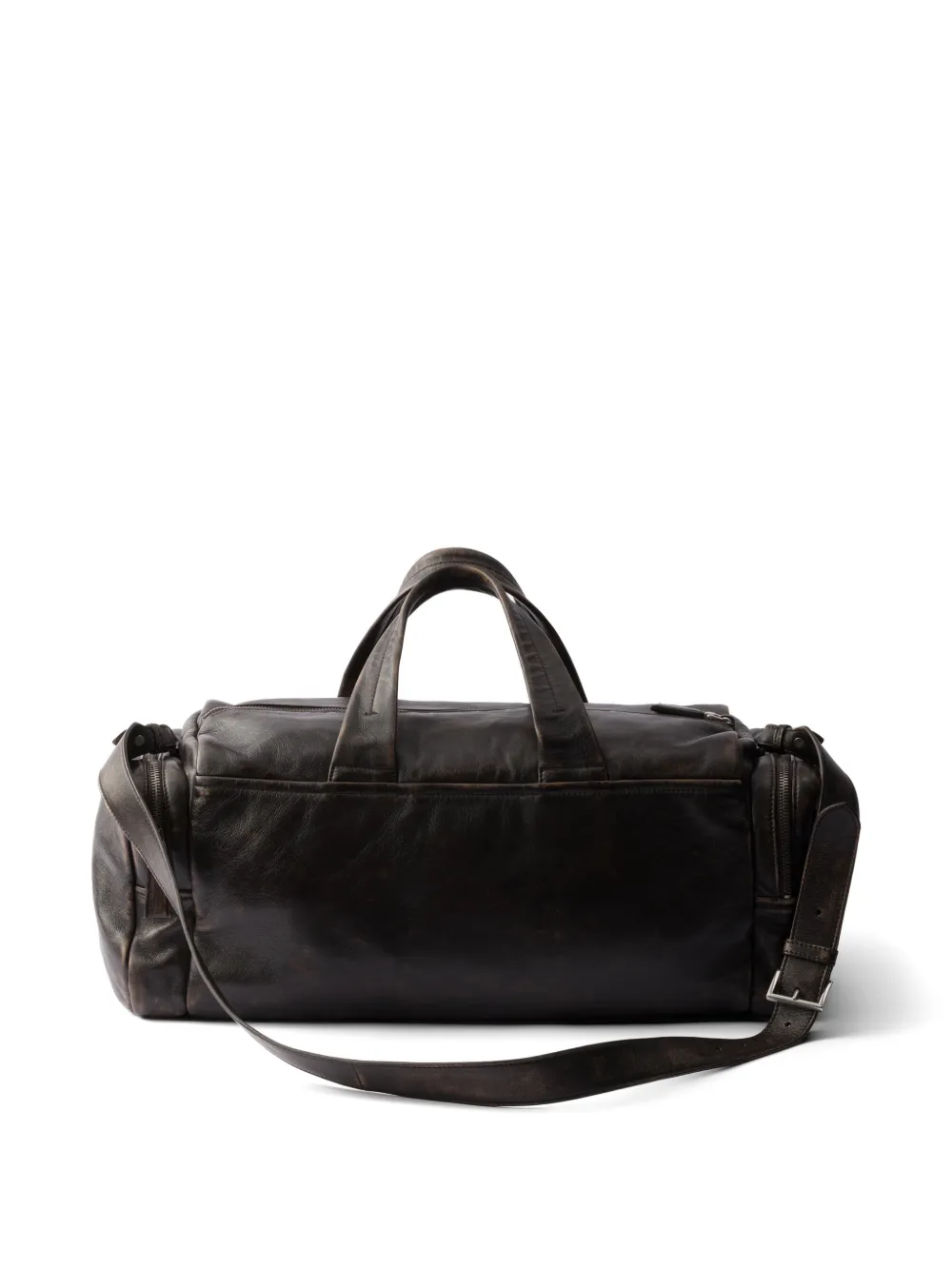 Prada Nappa leren duffeltas Bruin