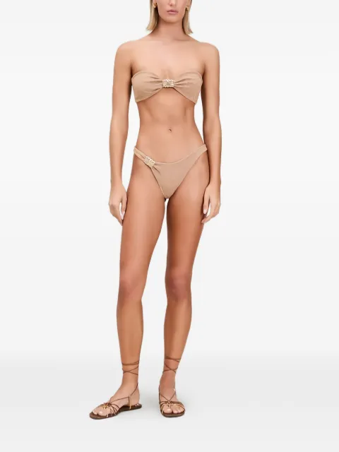 Devon shimmering hardware-detail bikini