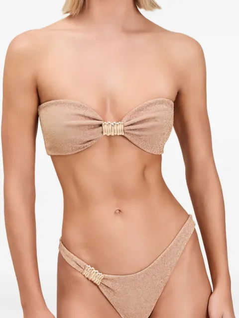 Devon shimmering hardware-detail bikini