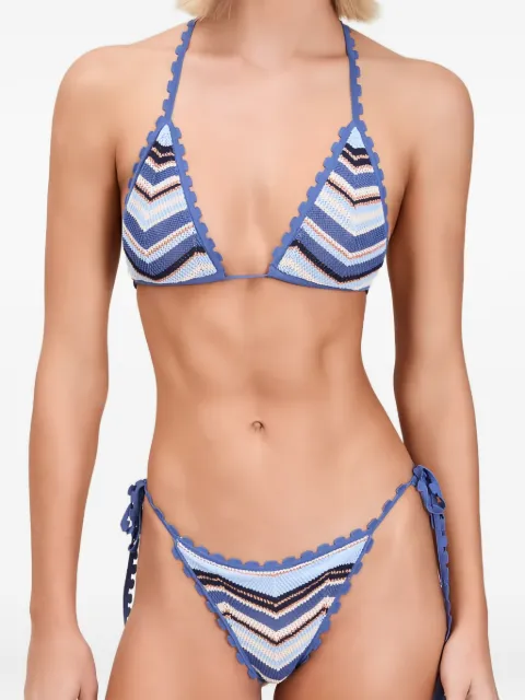 Devon chevron-knit crochet bikini