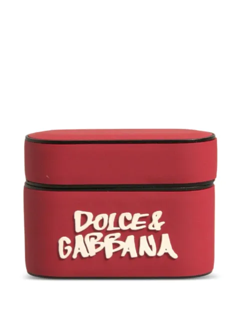 Dolce & Gabbana embossed-logo AirPods case