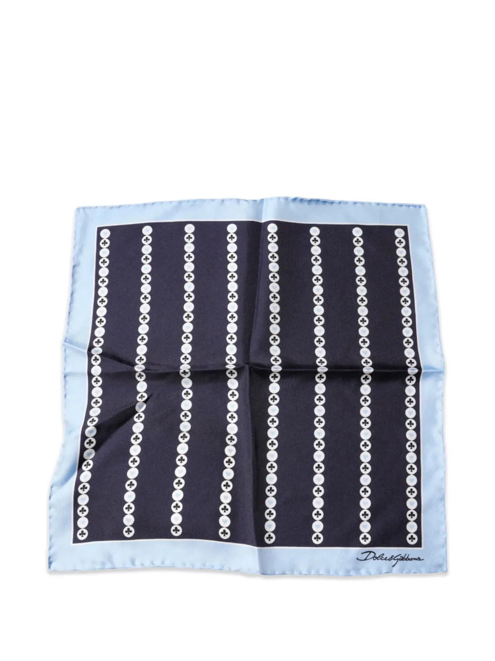 Dolce & Gabbana Einstecktuch mit Polka Dots - Blau