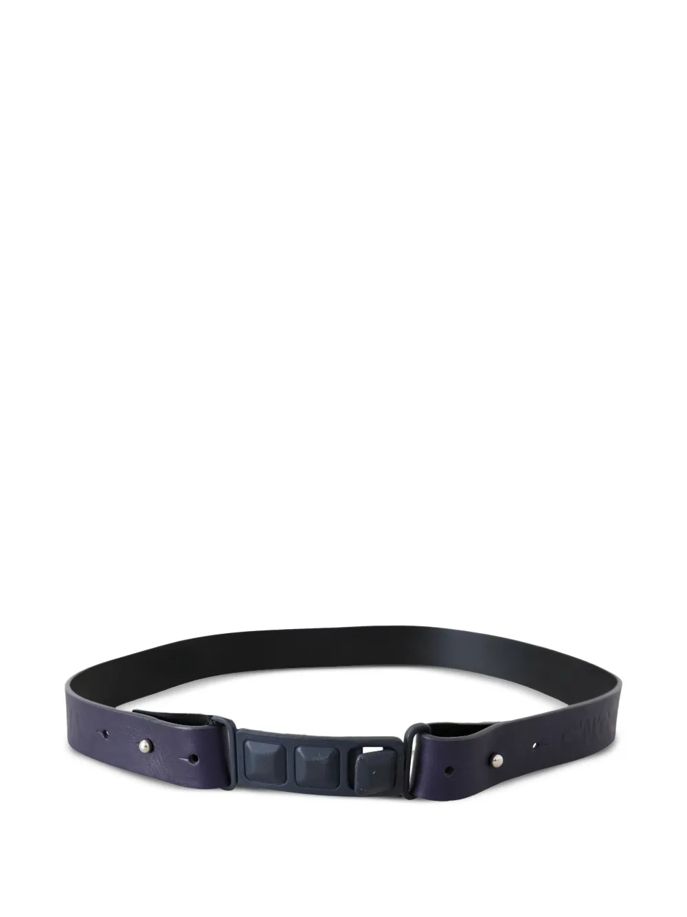 Costume National Cintura in pelle con logo goffrato - Nero