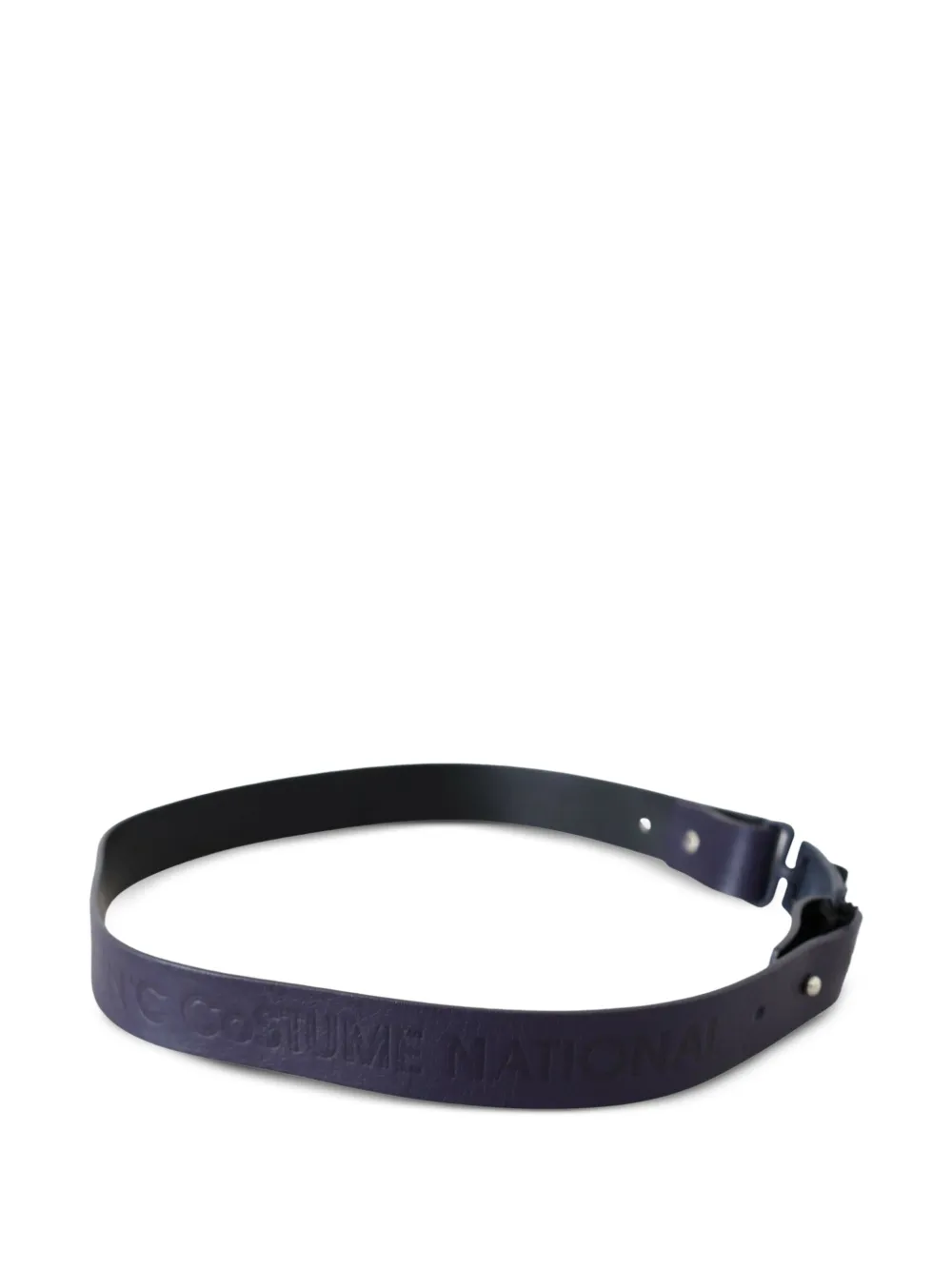 Costume National Riem met logo-reliëf Zwart