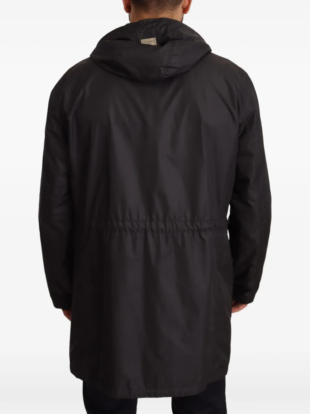 Dolce & Gabbana Jas met capuchon en logodetail Zwart