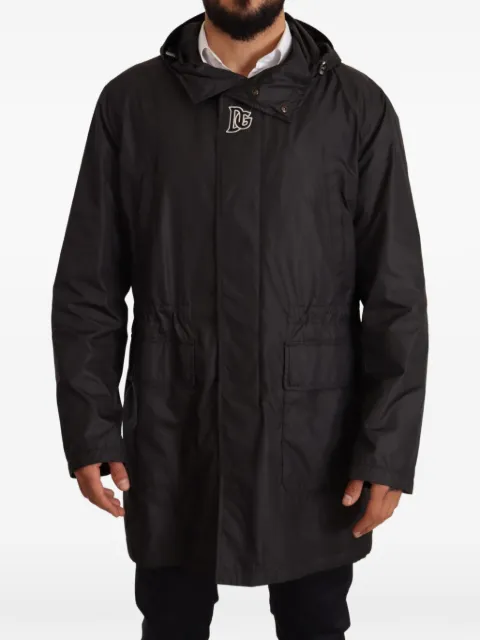 Dolce & Gabbana logo-detail hooded parka coat