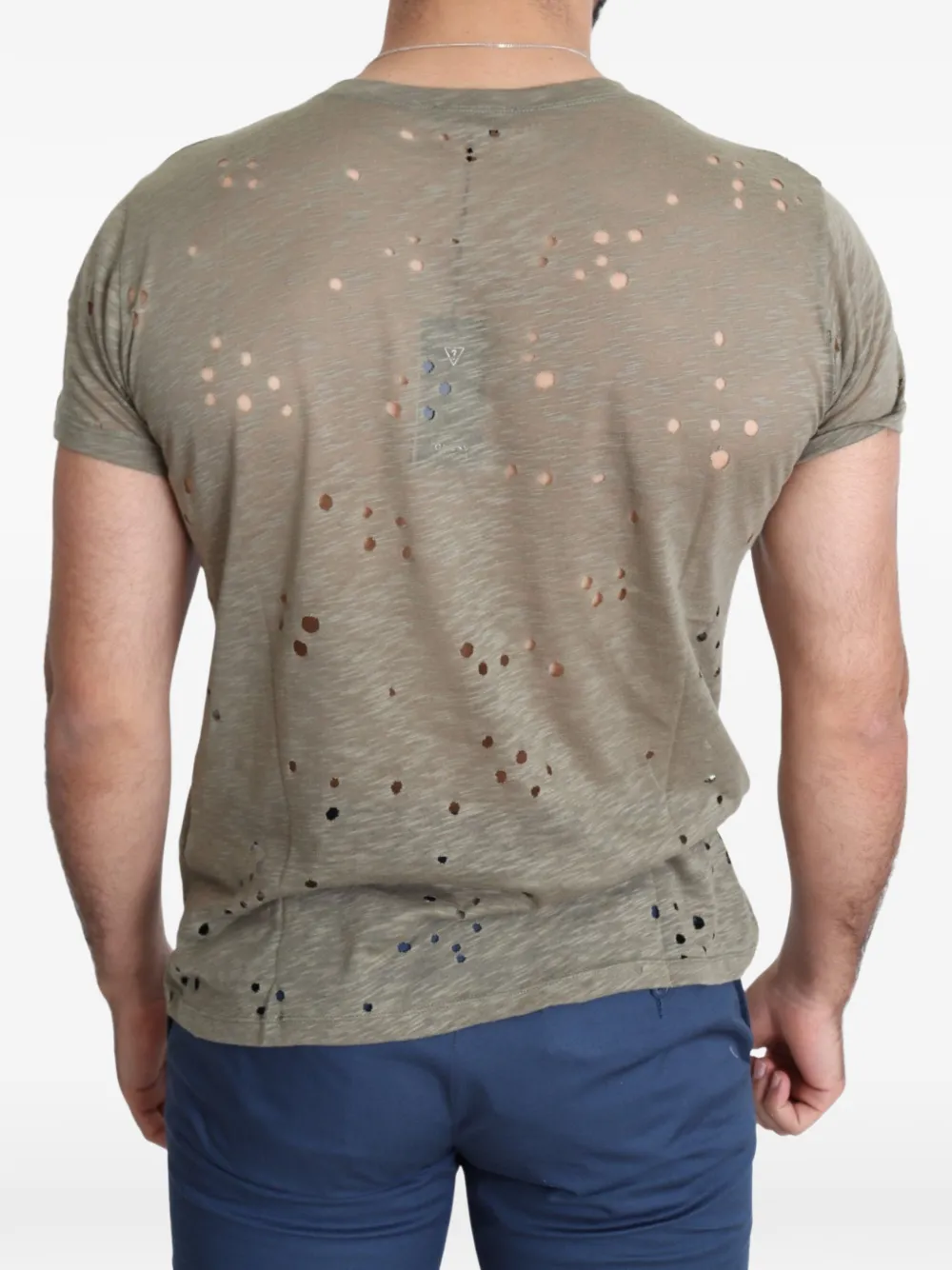 GUESS USA Gerafeld T-shirt met logoprint Bruin