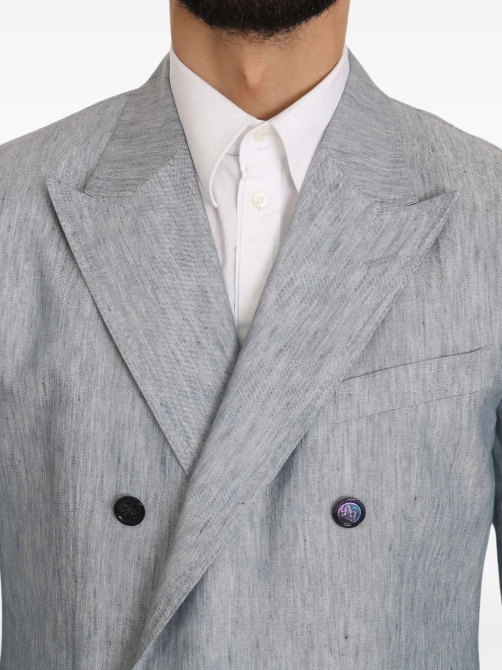 Dolce & Gabbana Blazer met dubbele rij knopen Blauw