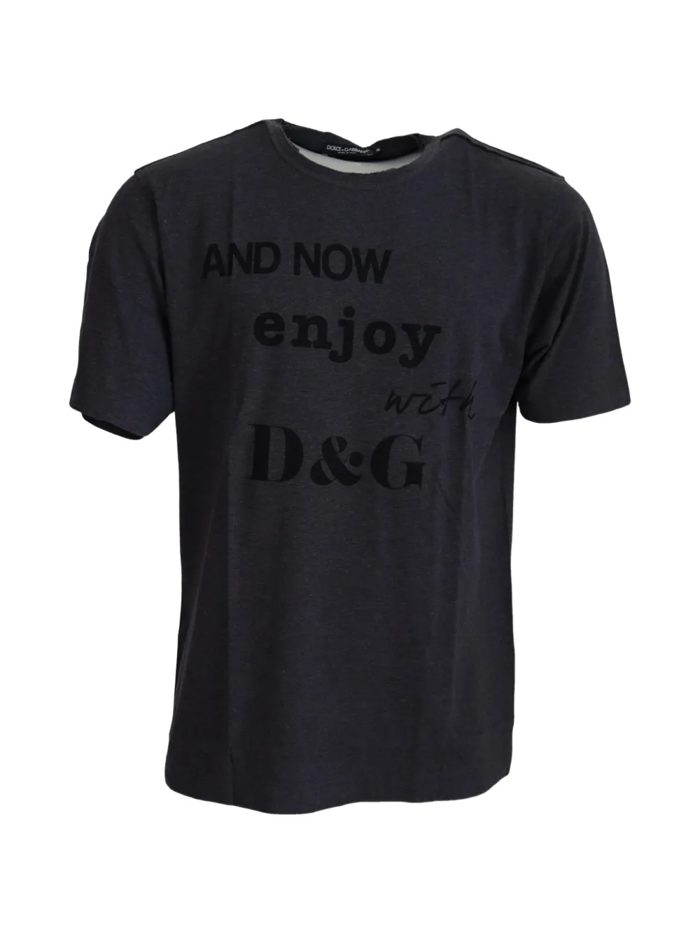 Dolce & Gabbana T-Shirt mit grafischem Print - Grau