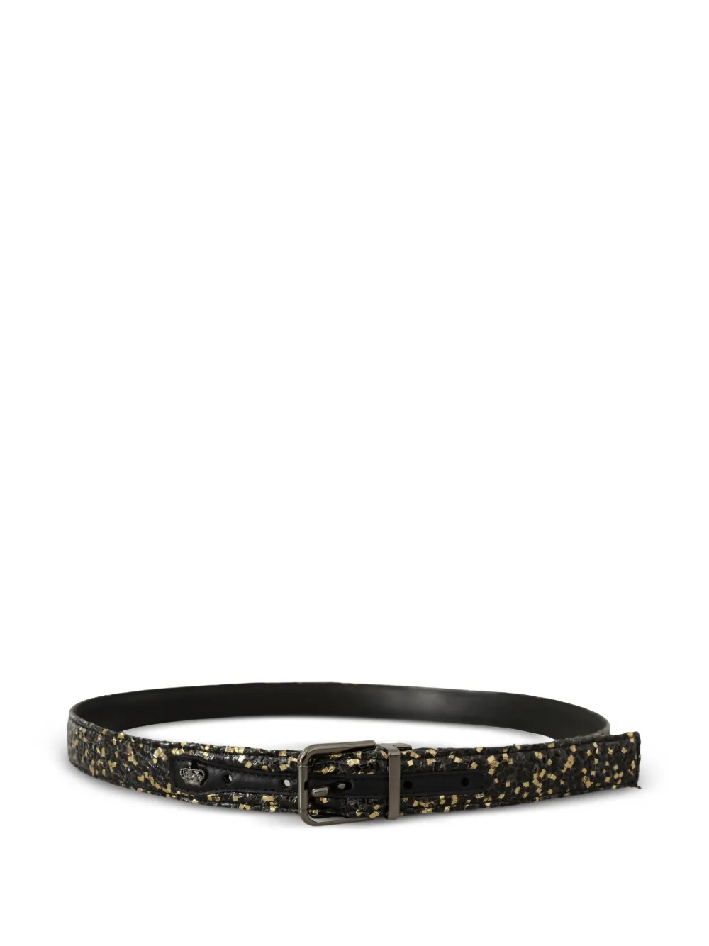 Dolce & Gabbana Cintura con effetto pelle di serpente - Nero