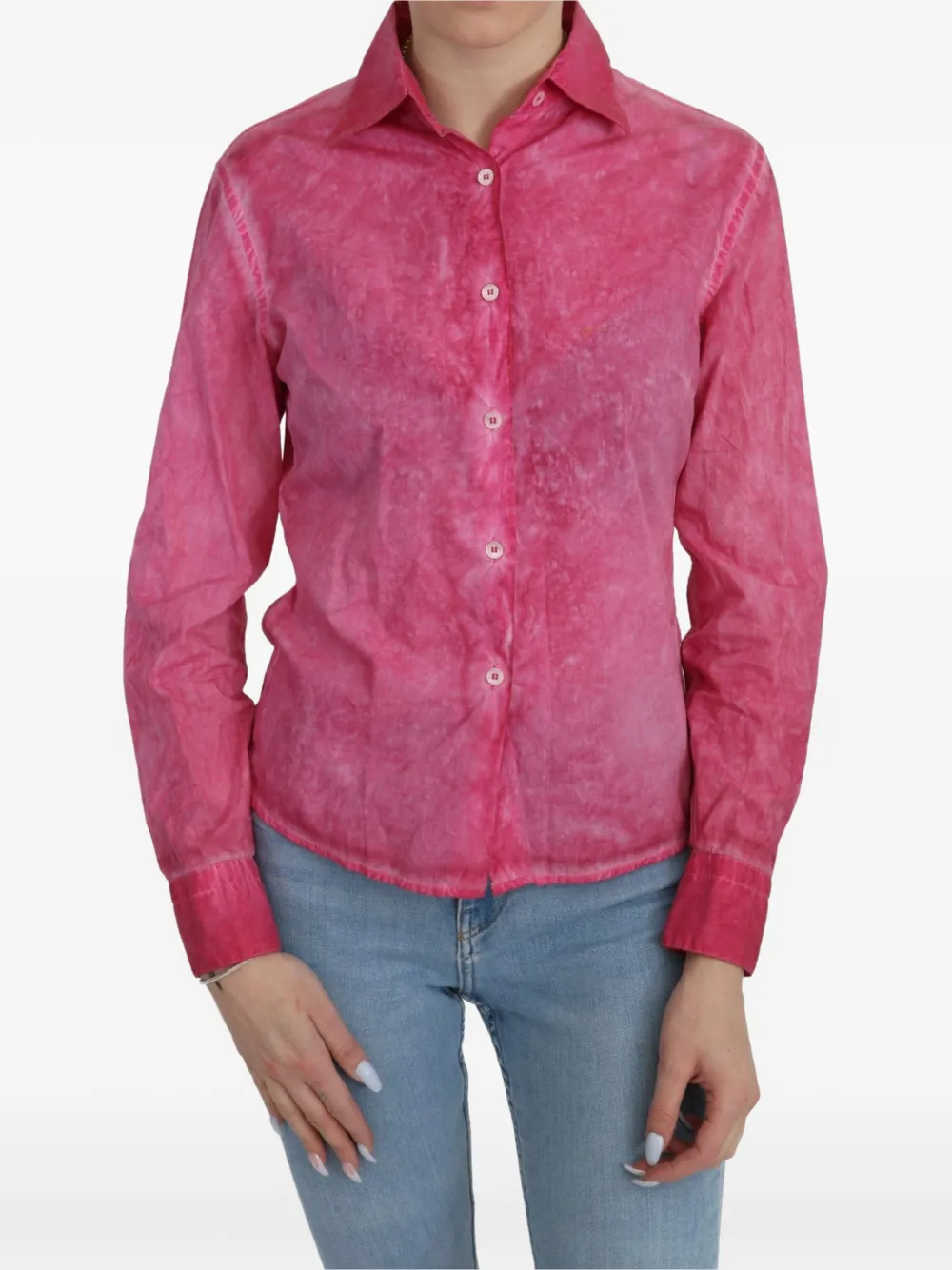 Ermanno Scervino tie-dye button-down shirt