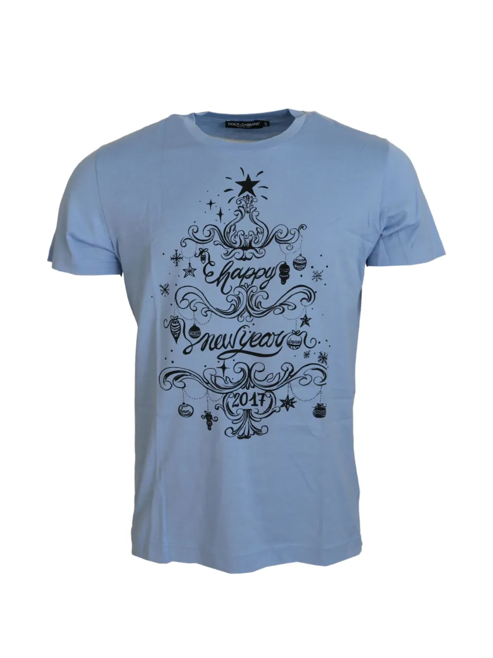 Dolce & Gabbana T-Shirt mit grafischem Print - Blau